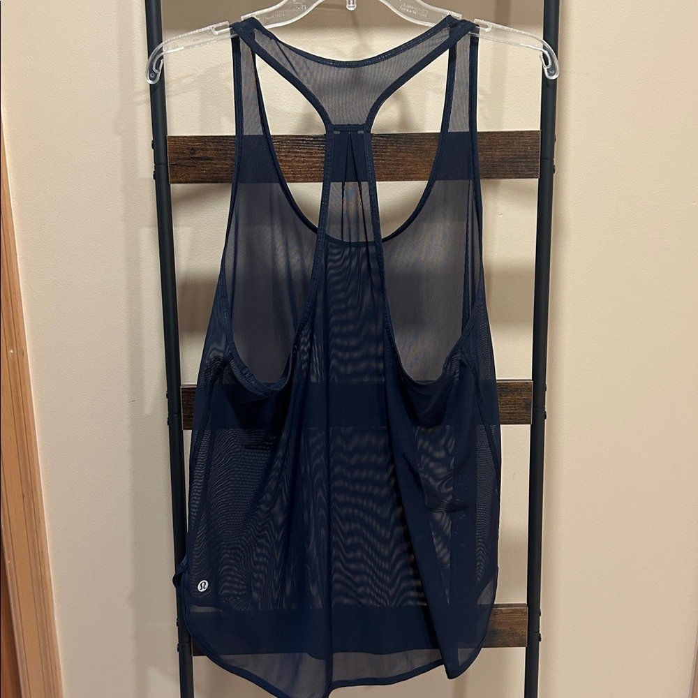 LULULEMON Navy Mesh Racerback Tank